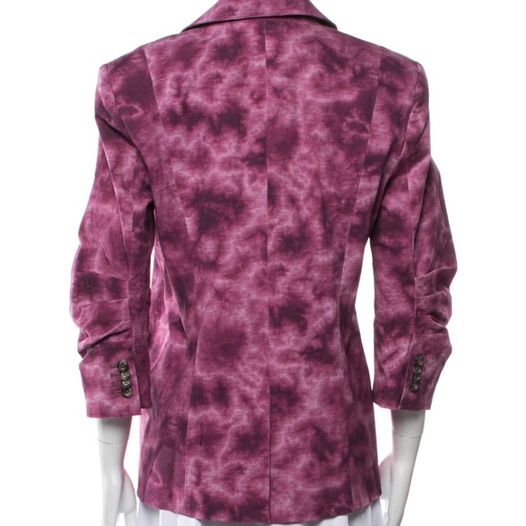 Cinq à Sept Purple Tie-Dye Print Blazer w/ Tags size 2 colour purple - Picture 5 of 8